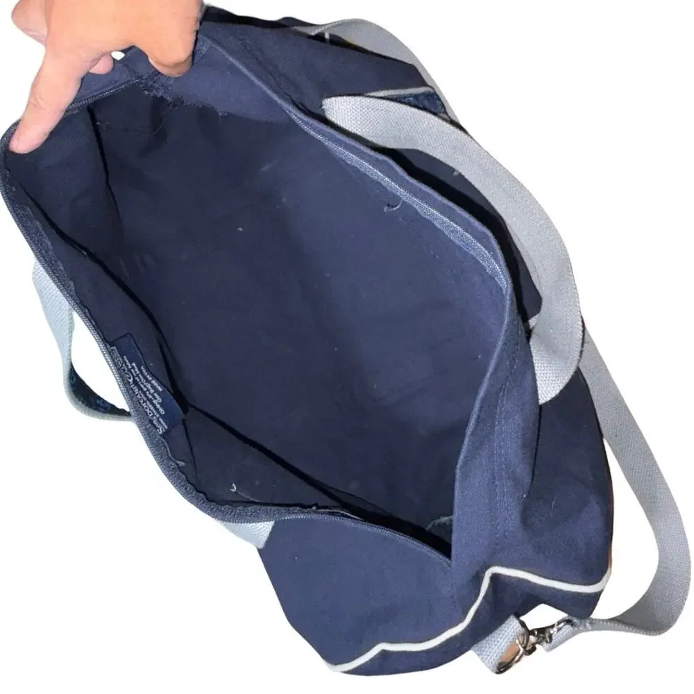 AQR Capital Management Scarborough & Tweed Navy Blue Canvas Duffle Banker Bag